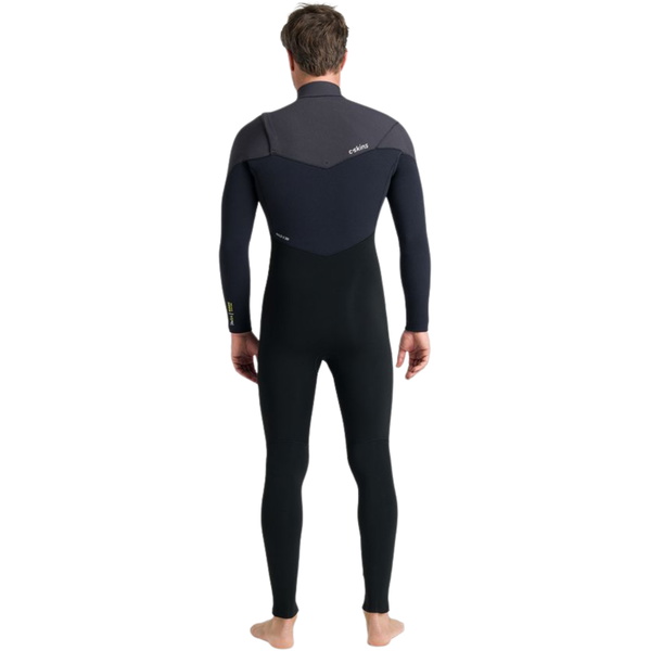 2026 C-Skins Mens Nuwave Rewired 5/4mm Chest Zip Wetsuit CRW54MC - Black / Meteor / Lime